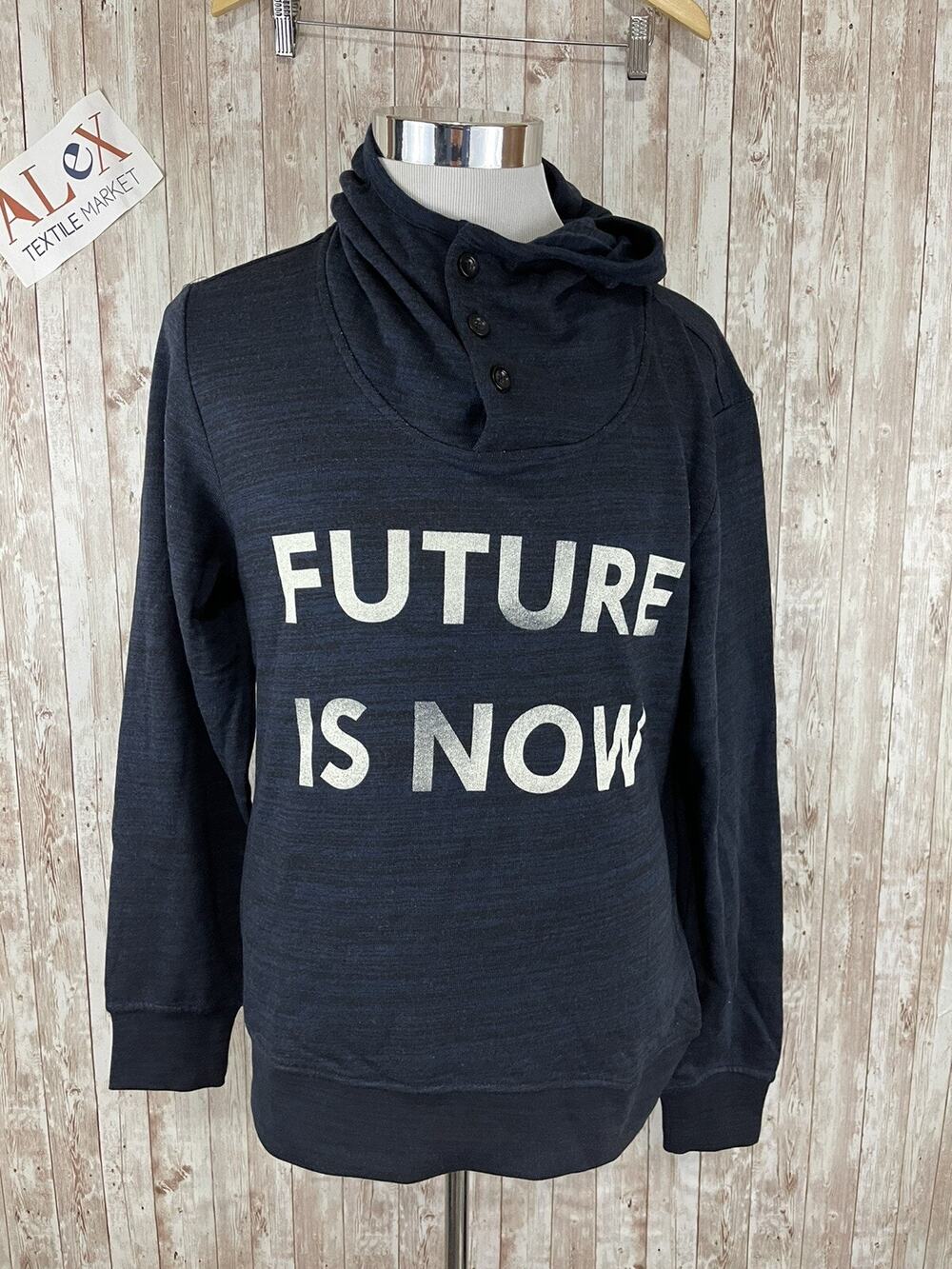 S.Oliver Hoodie Mens Small Sweater Pullover Blue Future Is Now Navy N154